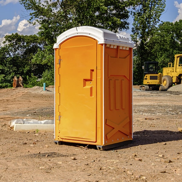 how often are the portable restrooms cleaned and serviced during a rental period in Bremen